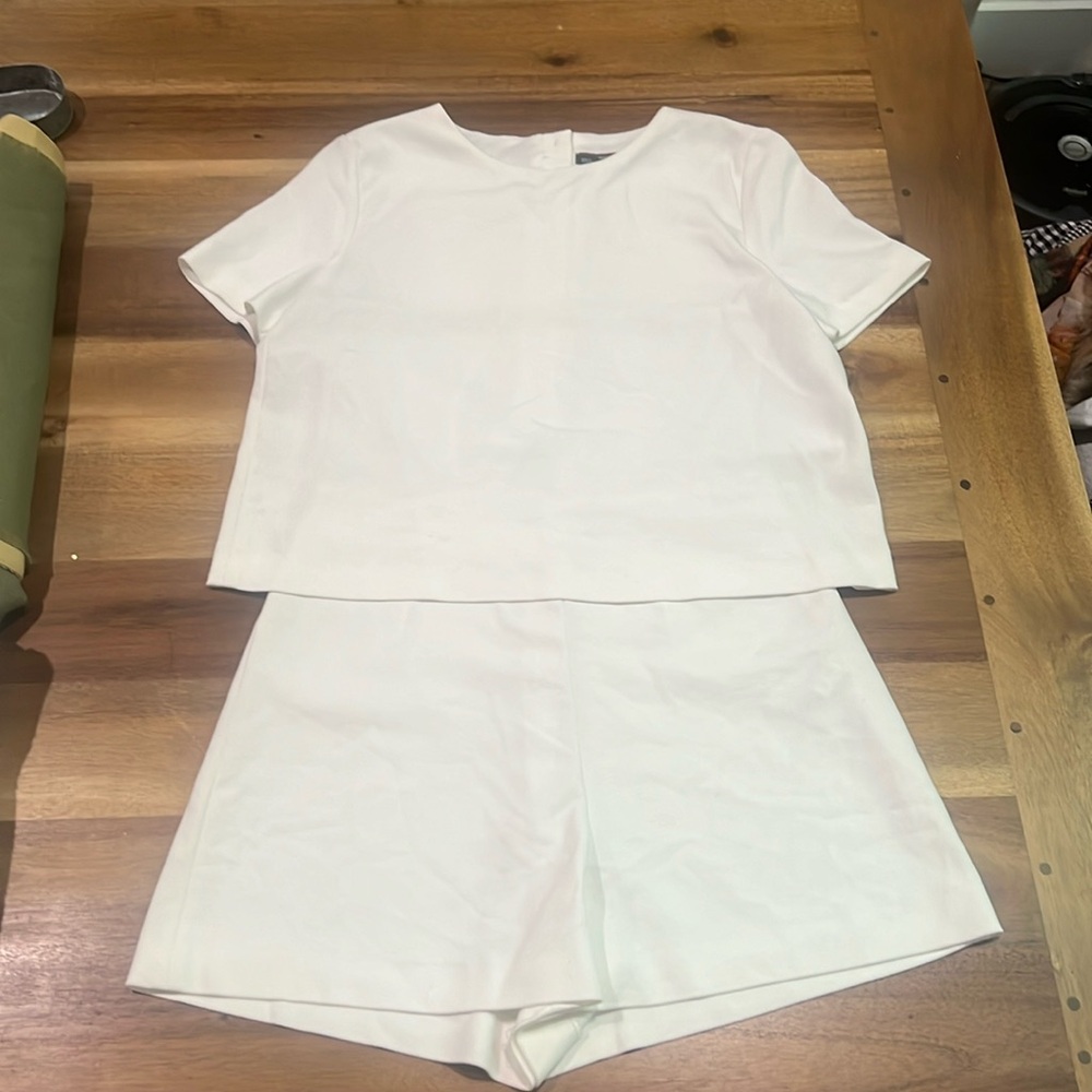 Zara Trafaluc Collection white romper size medium
